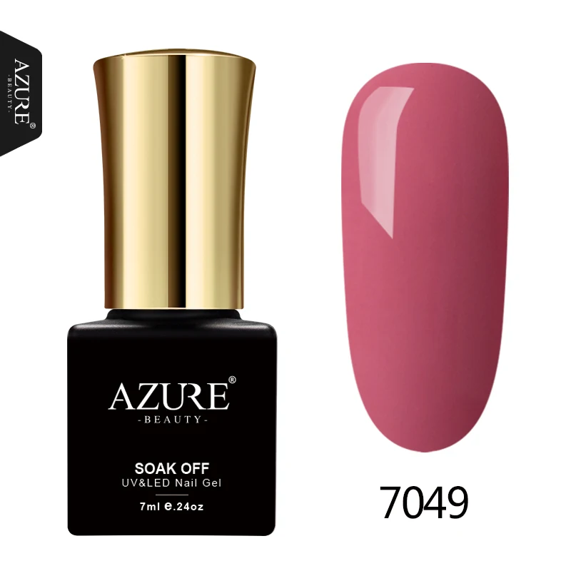 AZURE BEAUTY 7 мл сырный УФ гель лак для ногтей гель белый молочный Маникюр Полуперманентная эмаль замачиваемый лазурный гель лак клей для ногтей - Цвет: 7049