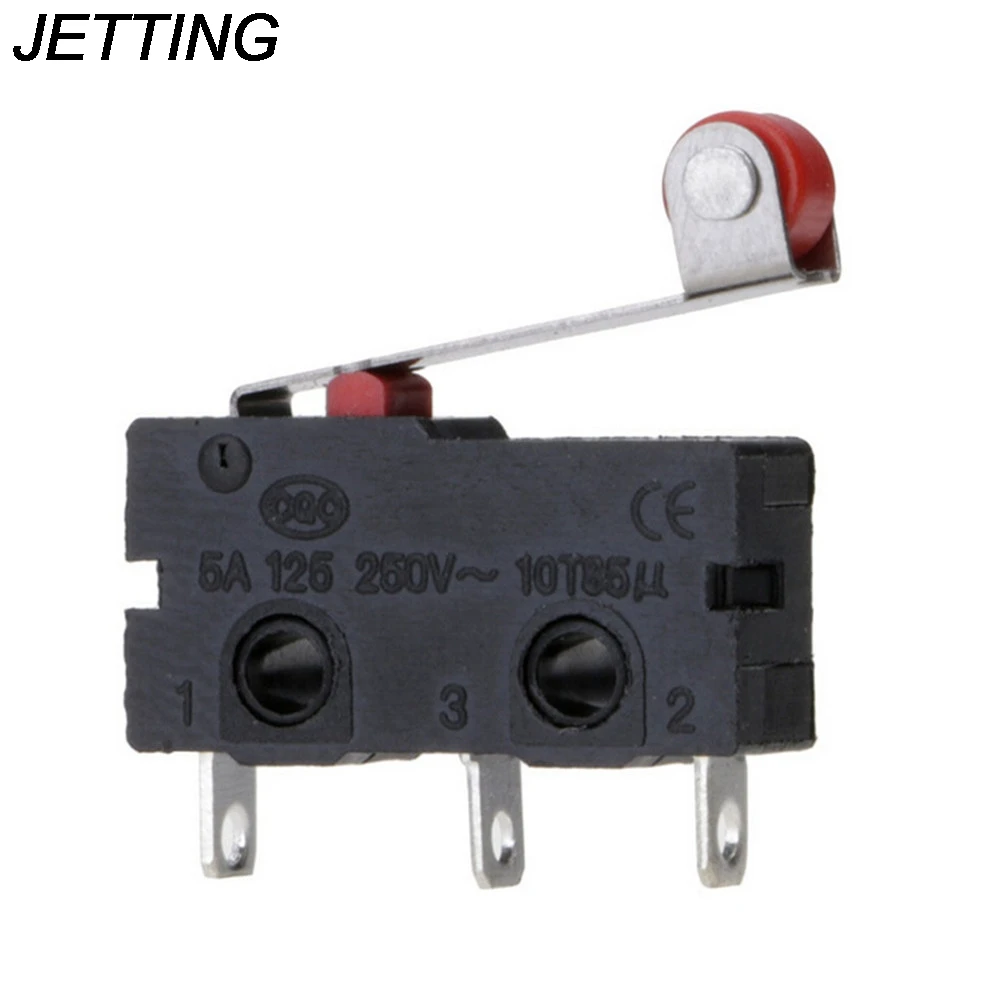 

JETTING 5Pcs/Set Micro Roller Lever Arm Open Close Limit Switch KW12-3 PCB Microswitch Tool Parts Wholesale