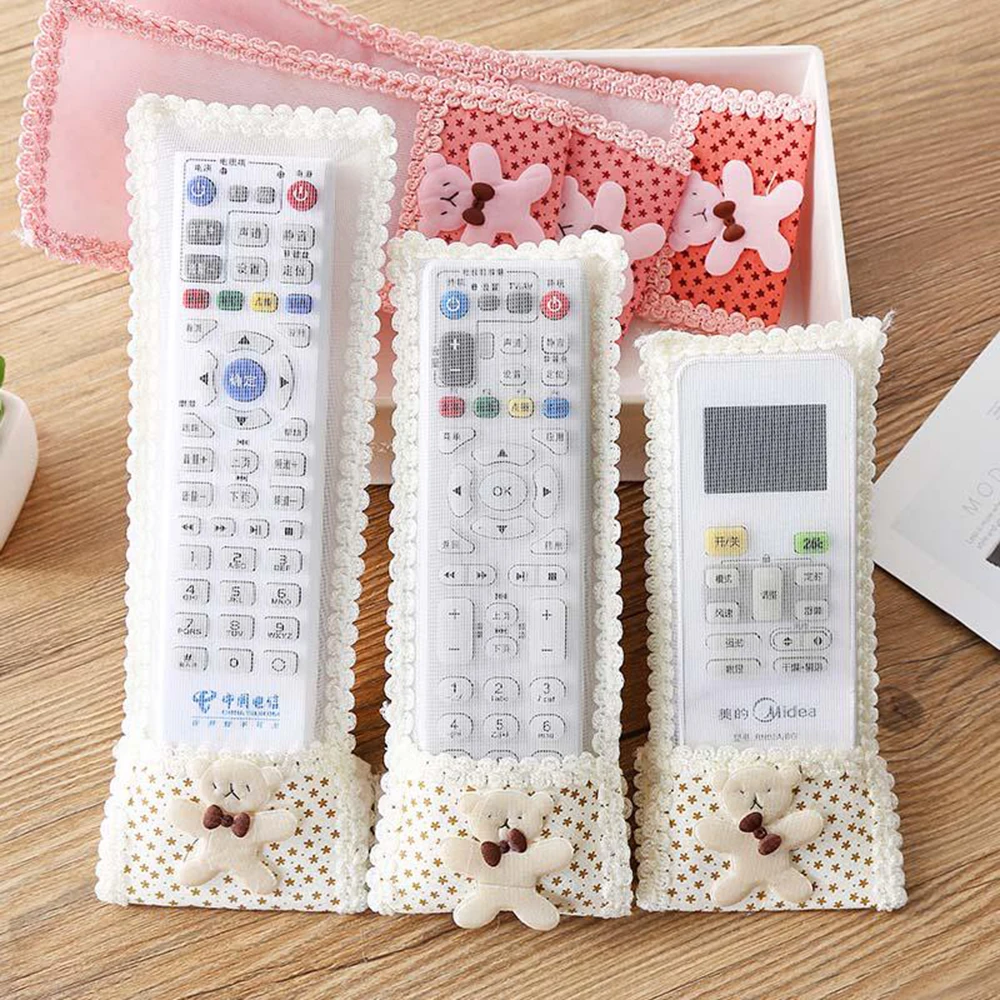 1 шт. креативный вязаный кружевной чехол с пультом дистанционного управления