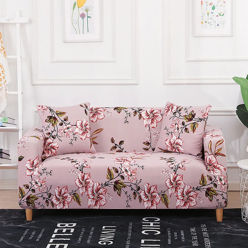 

Elastic Polyester Sofa Cover for Liveingroom Fantasy Milk Silky Stretch Fabric Fabric Protective Cover 1/2/3/4 Seat