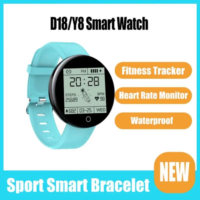 

D18 Smart Watch Men Blood Pressure Bluetooth-compatible Smartwatch Women Waterproof Heart Rate Fitness Smart Clock Watches Y8