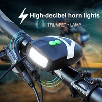 bicycle headlight with super loud bicycle horn 120dbwaterproof 3 modes bicycle headlight road and mountain bike riding equipment