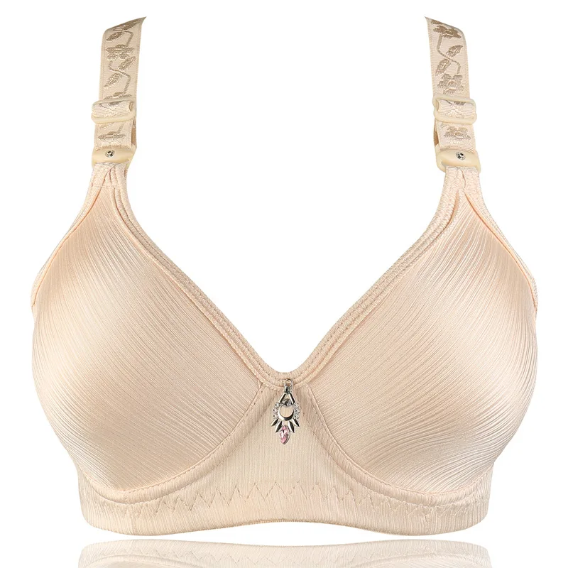

Sexy Wire Free Lingerie WomanUnderwear Wireless Bras Gathered Intimate Adjustable Cotton Thin Brassiere Plus Size Bra
