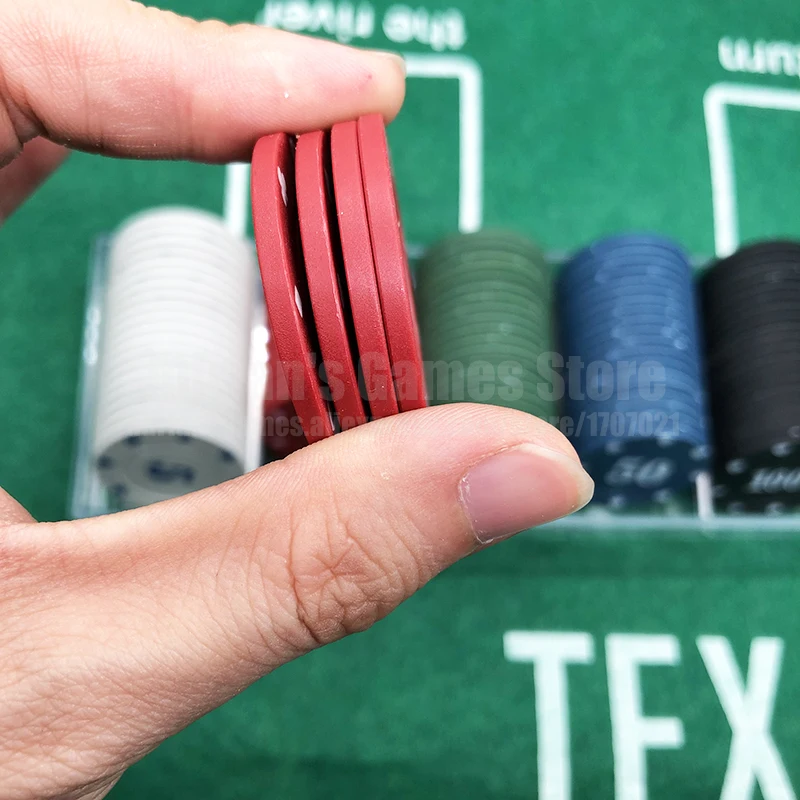 100 шт./компл. набор дешёвых чипсов для покера пластиковый игровой жетон казино 38*2