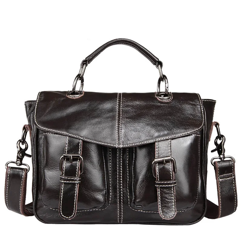 Женская сумка-мессенджер Байкерская сумка из натуральной кожи женская на плечо