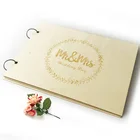 Персонализированная Свадебная книга с каллиграфией, гостевая книга с лазерной гравировкой, Свадебная Гостевая книга, деревенская деревянная книга для гостей, фотоальбом