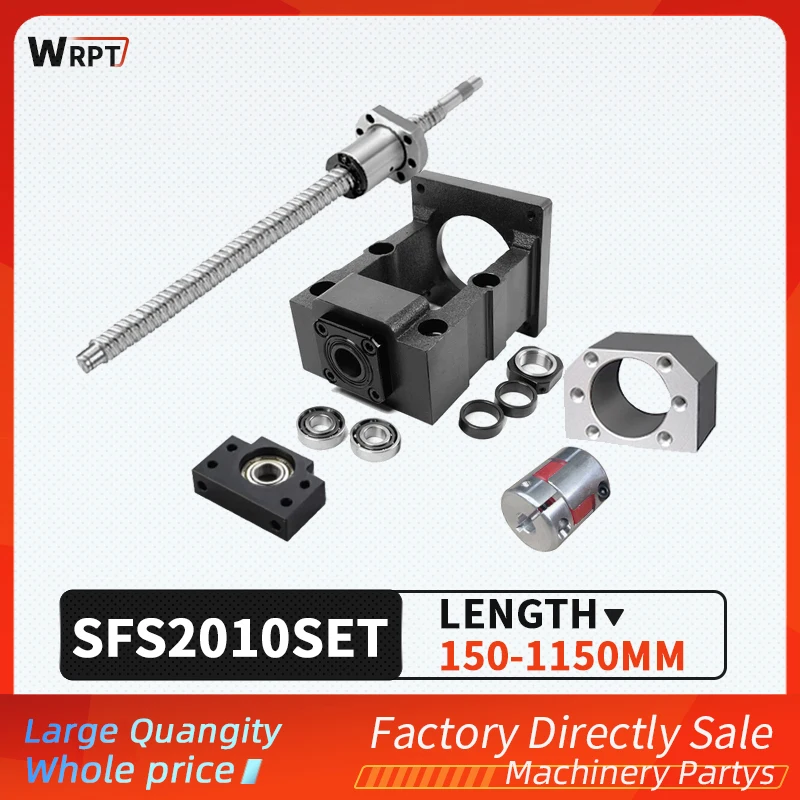 Шариковый винт SFU2010 + SFA nut + HM15-57 / 15-60 (чугун) + BF15 + муфта XB30 * 40 + DSG20H, L = 200 мм-1150 мм