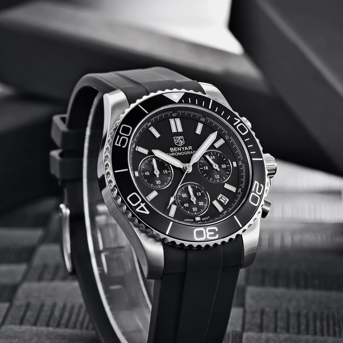 BENYAR Часы для мужчин Лучшие бренды Роскошные кварцевые наручные часы SEIKO-VD53