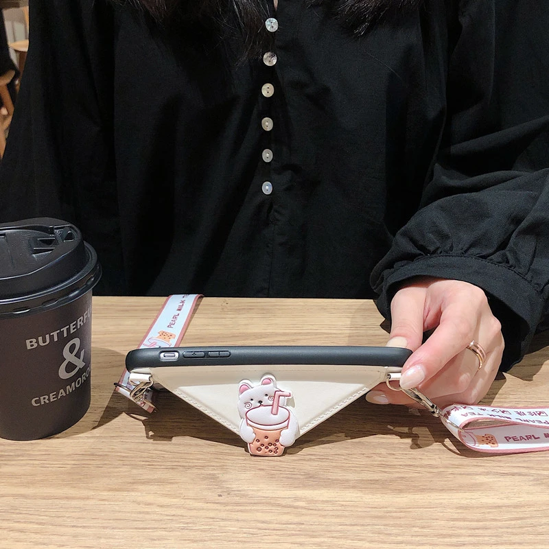 Модный мультяшный чехол-кошелек через плечо для телефона iPhone 11Pro MAX SE XR 7 8 6 Plus