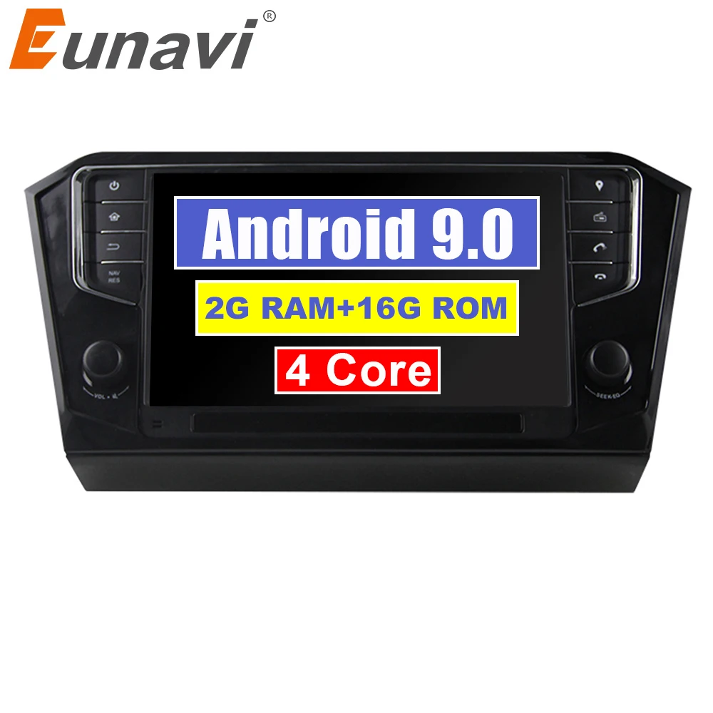 

Eunavi Android 9.0 Car Radio Audio For VW Passat B7 Multimedia Player 1 Din Stereo Bluetooth 9 inch GPS Navigation no 2 Din DVD
