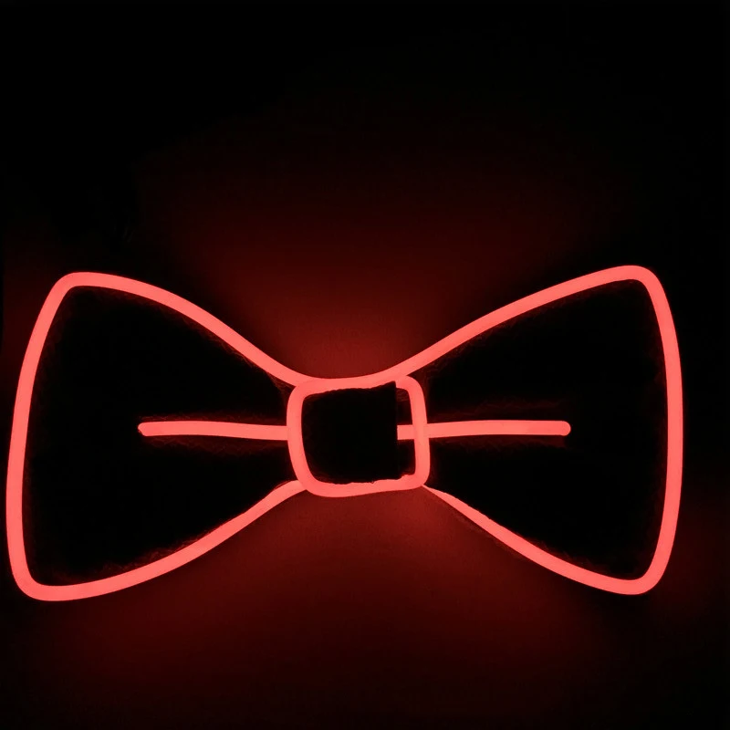 Горячие продажи EL продукта галстук-бабочка светящиеся вечерние принадлежности