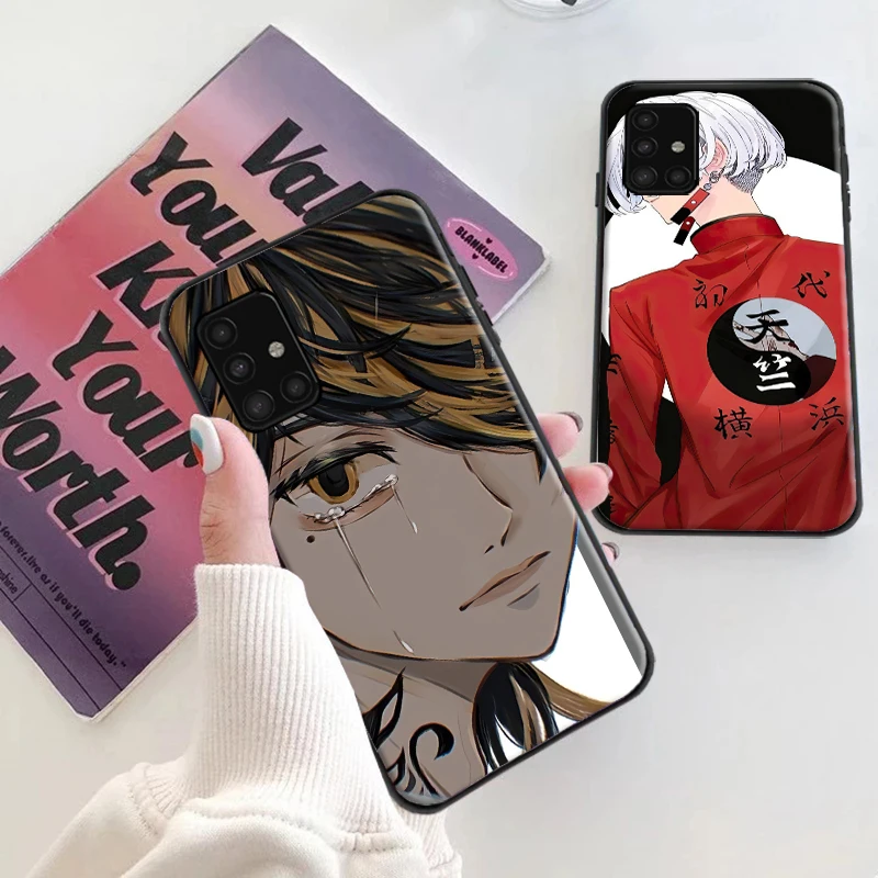 

Tokyo Revengers Phone Case For Samsung Galaxy A51 A52 A71 A72 4G 5G Funda Soft TPU Carcasa Back Cover Shiba Hakkai Japan Anime