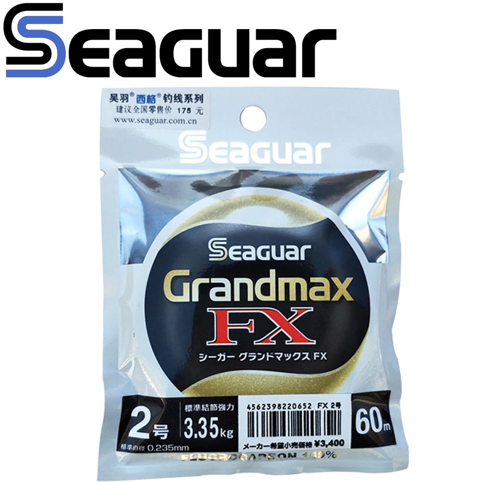 

Фторуглеродная рыболовная леска SEAGUAR GRAND MAX FX, 60 м, 100%, 0,65-13,0 кг, хорошая мощность, износостойкая, легкая