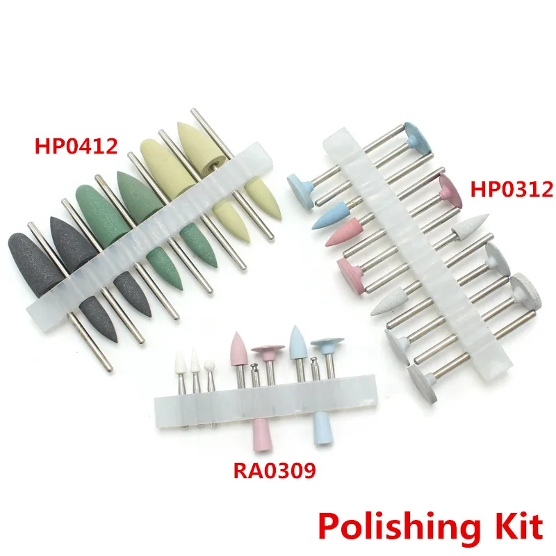 Dental Composite Polish Kit Porcelain Teeth Polisher Silicone Grinding Heads Teeth Polisher For Low Speed Handpiece Dental Tools