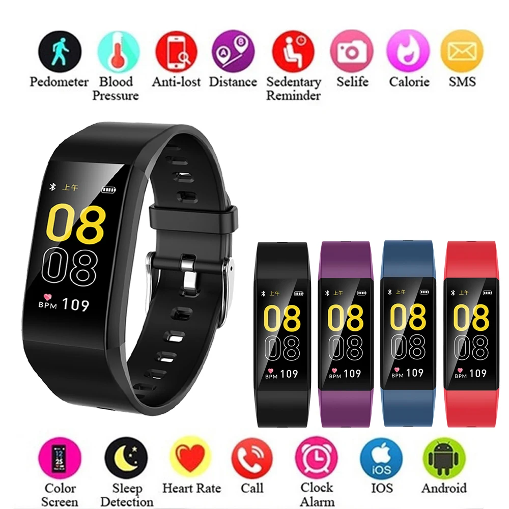Фитнес браслет Мониторинг Артериального Давления пульса шагомер расчет калорий