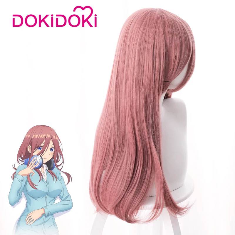 DokiDoki Аниме косплей парик The quintestinal Quintuplets Nakano Miku Hair женские бордовые волосы парик|