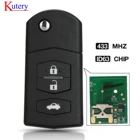 Kutery дистанционный Автомобильный ключ 433 МГц 4d63 чип Fob 3 кнопки для Mazda 2 6 2010-2013 PN: Mitsubishi SKE126-01