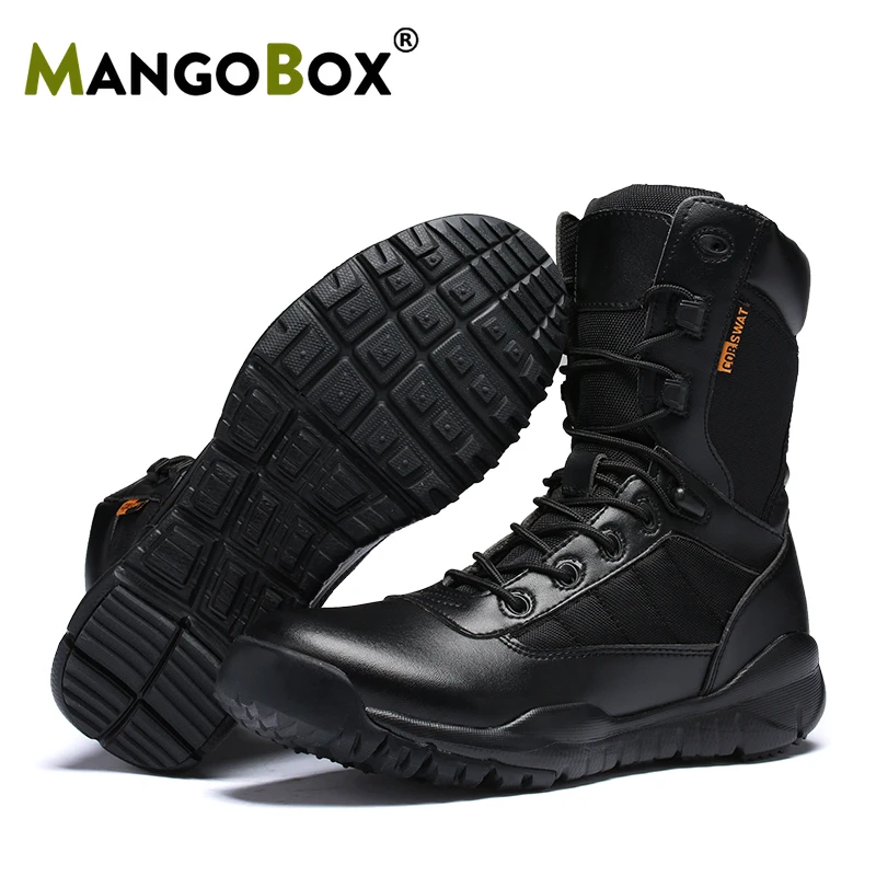 

Outdoor Hiking Shoes Men Military Tactical Combat Boots for Man Black Army Police Force Assault Work Boots Jungle Desert Sneaker