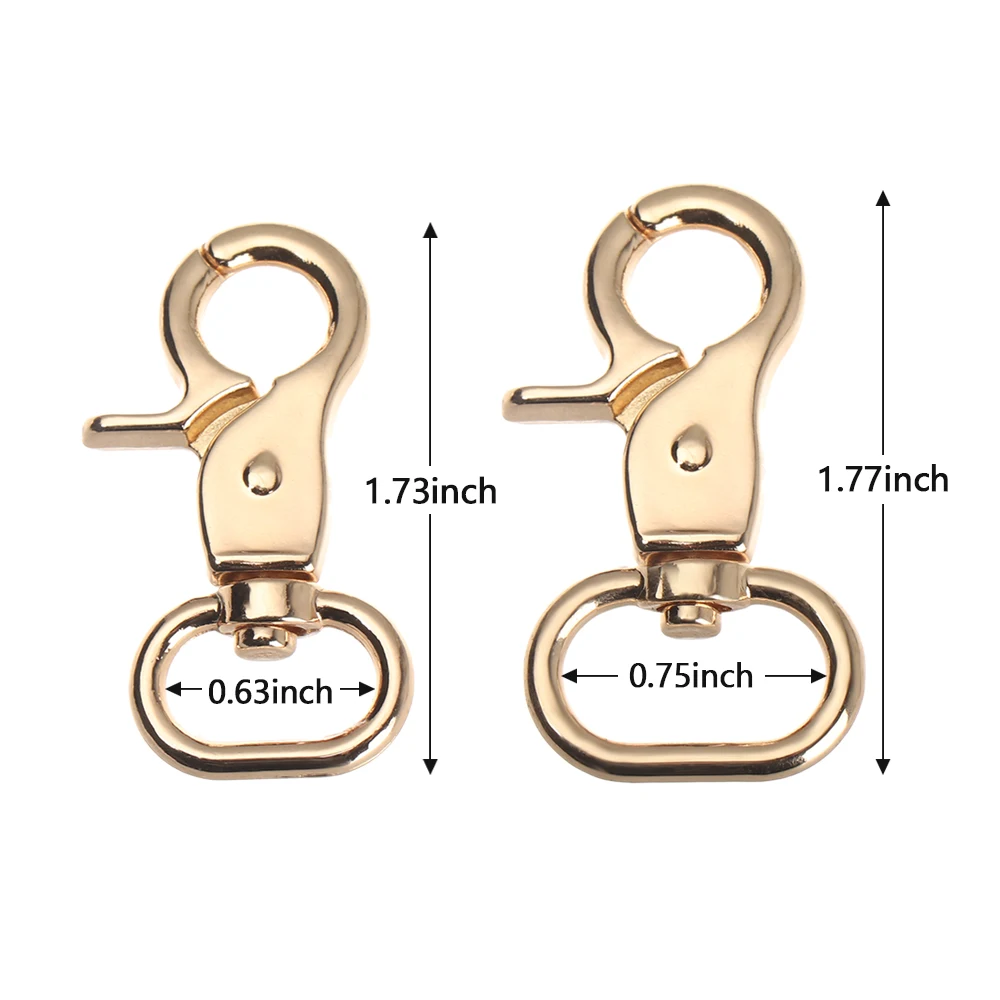 1pc Solid Trigger Clips Swivel Eye Bolt Snap Hook Lobster Clasps for Leather Craft Bag Strap Belt Webbing Pet Dog Rope Leashes | Дом и сад