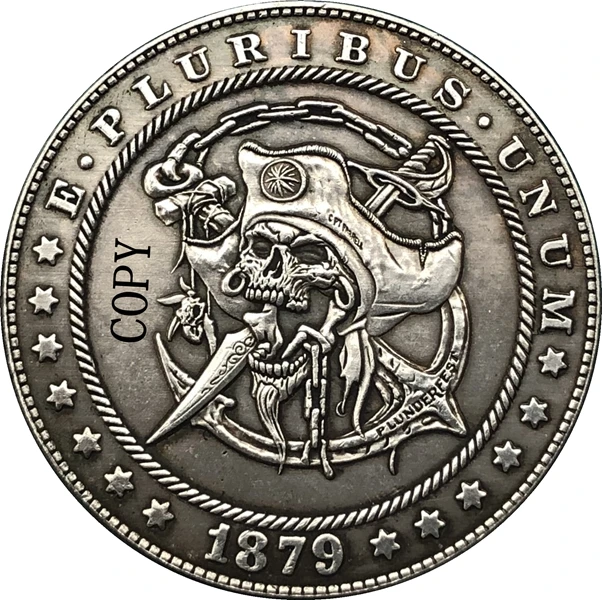 

Hobo Nickel 1879-CC USA Morgan Dollar COIN COPY Type 185