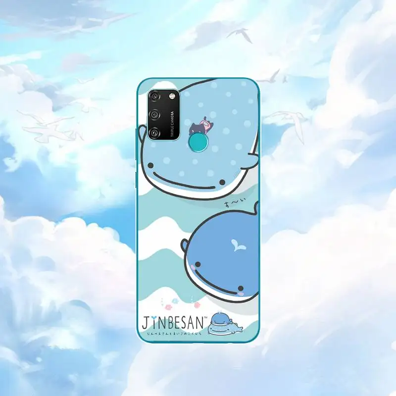 

Cute Blue Whale Cases& Cover Of Black Soft Shell For Huawei P30 P40 Pro Mate 30 Pro Lite P Smart Y7 2019 Plus
