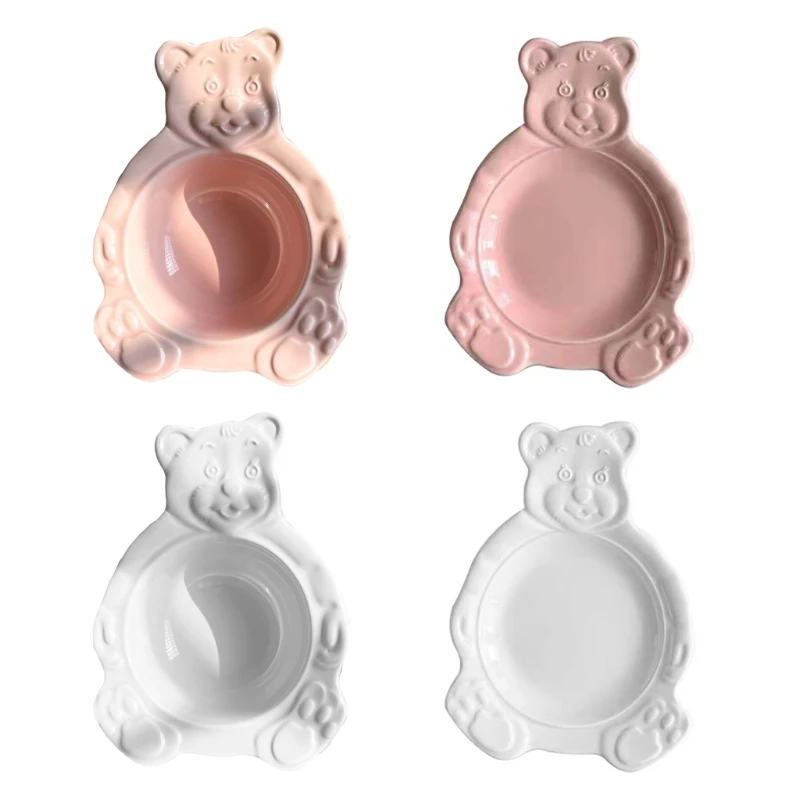 

Детская керамическая миска в форме медведя