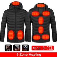 electric heating jackets vest usb electric heated hooded cotton coat outdoor camping hiking hunting thermal warmer jacket winter