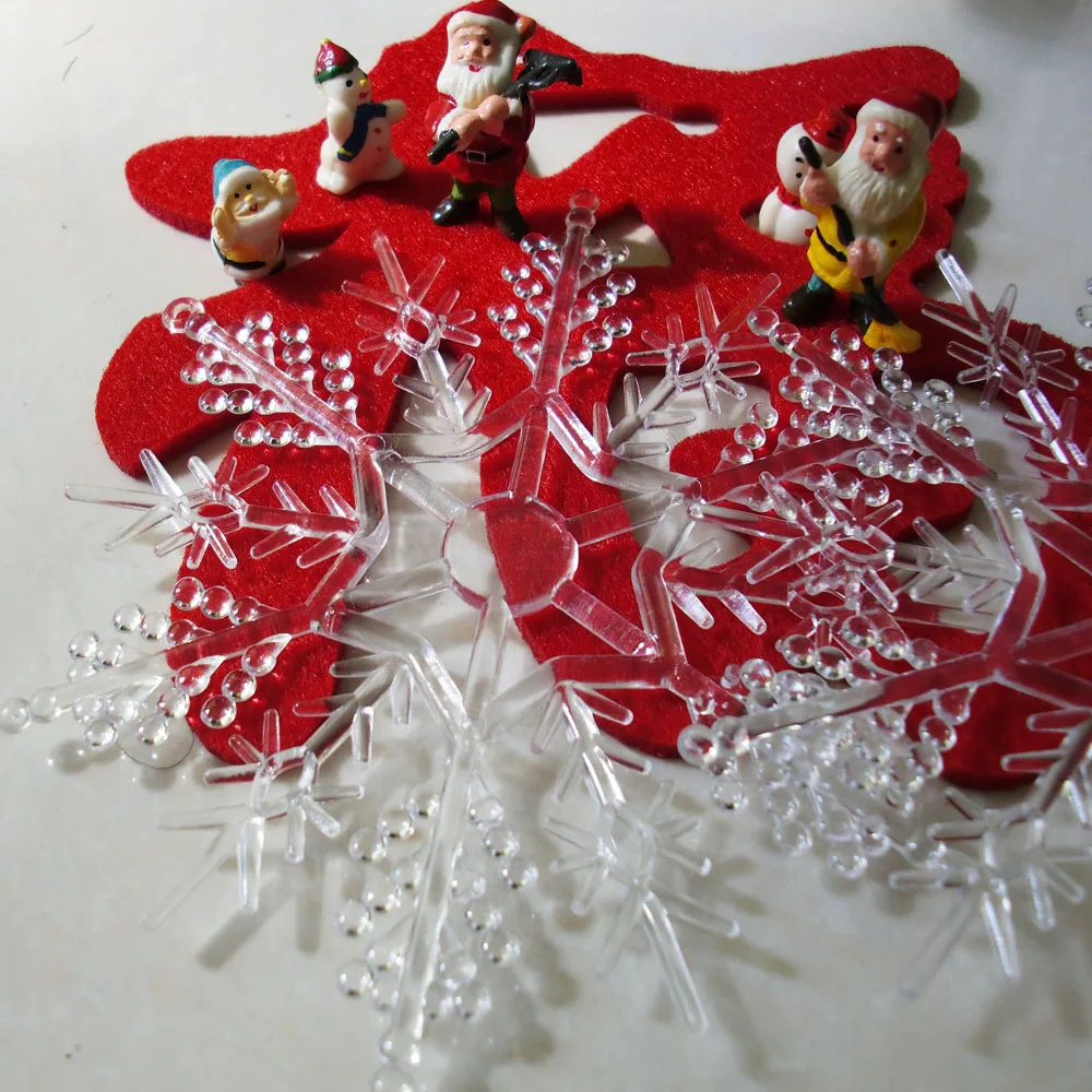 10 см белые и прозрачные поддельные снежинки Очаровательное украшение на