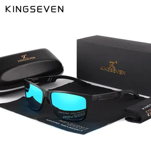 KINGSEVEN  2021 Aluminum Square Men/Women Polarized Coating Mirror Sun GlassesEyewear Sunglasses For