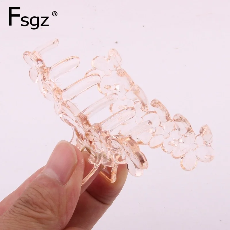 Модный женский однотонный прозрачный зажим для волос конского хвоста верхняя