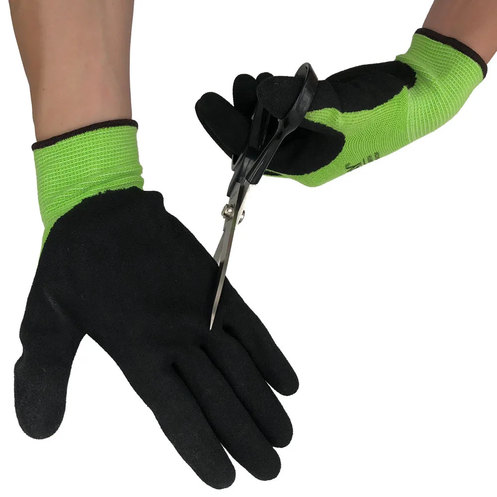 1 pair green 5-уровневая более устойчивые к порезам перчатки анти-лезвие анти-нож устойчивые к порезам износостойкая Проволока из нержавеющей стали перчатки дополнение фабрики - Цвет: 1 pair green