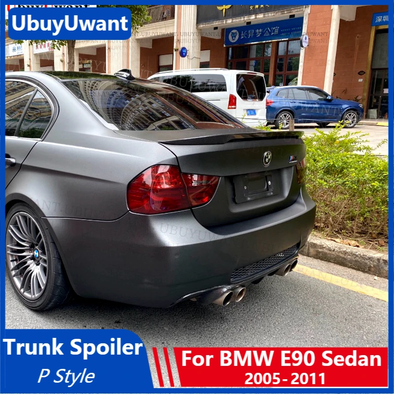 Стильный спойлер P для BMW E90 M3 318i 320i 325i 330i 2005 201 седан задний из углеродного волокна