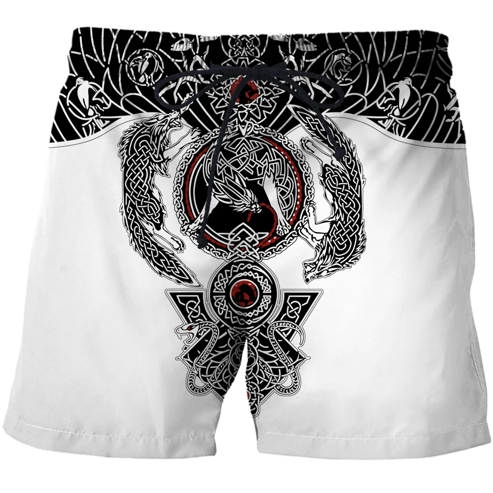 2021 viking Summer Running Shorts Men 3D Print  Sports Jogging Fitness Shorts Training Quick Dry Mens Leisure Short Pants Casual