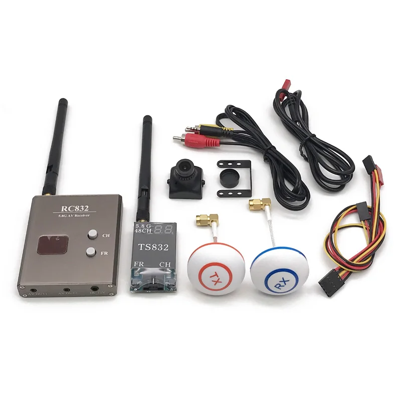 Передатчик AV беспроводной TS832 + RC832 Tx Rx Set /CCD 800TVL 5 8 мм 600 ГГц 2 1 МВт|Детали и