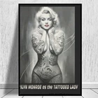 Мэрилин Монро: Татуированная леди, печать на холсте, Картина на холсте, плакат, Современное украшение для семейной комнаты, гостиной
