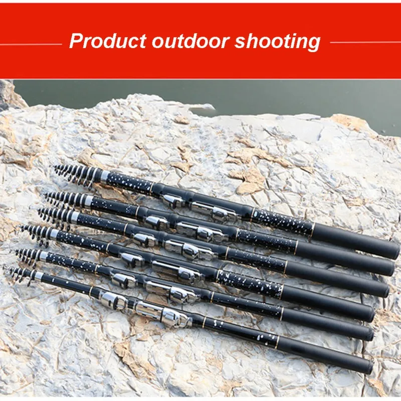 

1.8M 2.1M 2.4M 2.7M 3M 3.6M Carbon Fiber Telescopic Fishing Rod Travel Spinning Rod Sea Pole Fishing Tackle