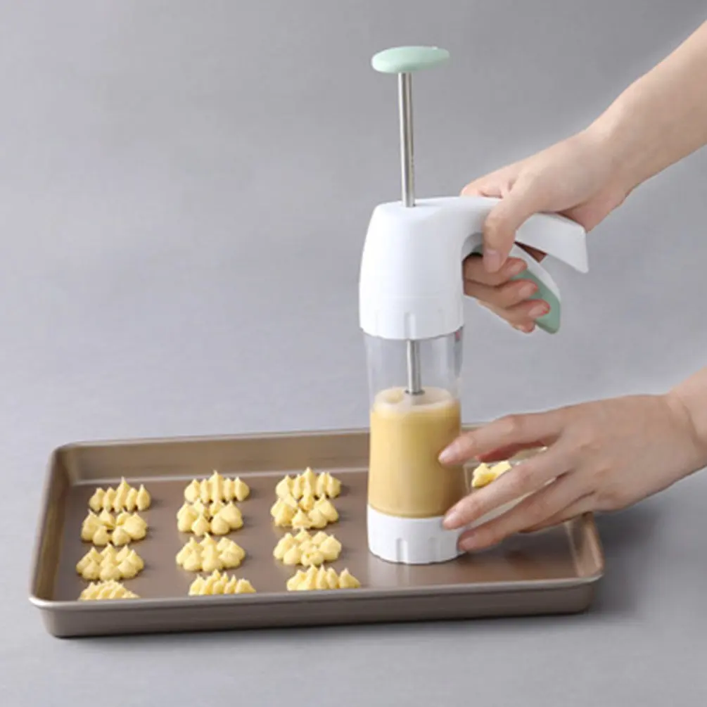 

Cookie Press Reusable Cream Decorator Manual Biscuit Maker Cake Decorating Extruder Cookie Cutter Mold Baking Tools Cookie Gun
