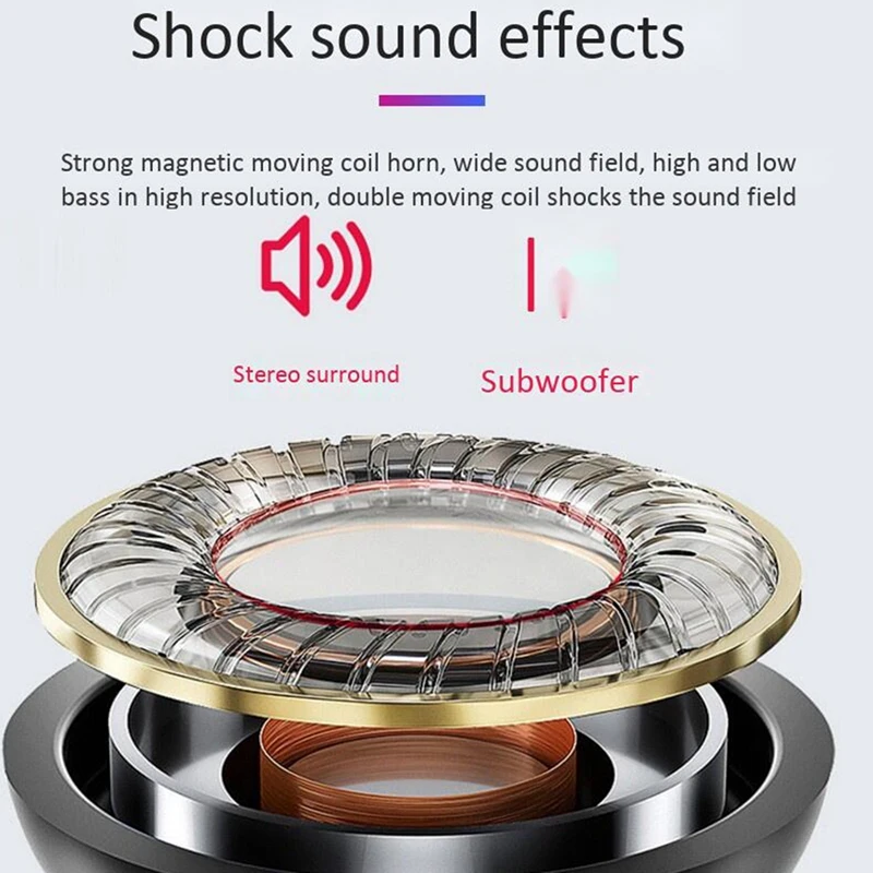 

Wireless Bluetooth 5.0 Headphones Headset Binaural Bass Bag Ear Sports Games Waterproof Headset Folding Universal