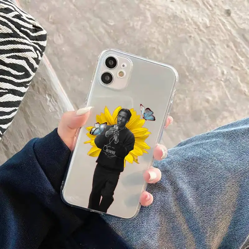 

ASAP Mob Asap Rocky Rapper Phone Case Transparent Clear for iPhone 11 12 mini pro XS MAX 7 8 6 6S Plus X 5S SE 2020 XR
