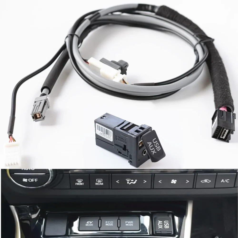 USB AUX Интерфейс переключатель 5-контактный штекер адаптер жгута проводов кабеля