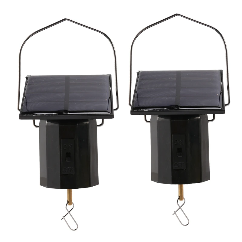 

Solar Hanging Display Motor Rotating Small Motor Solar Energy Wind Spinner Motor Multi-Purposes Rotatable Hook 2Pcs
