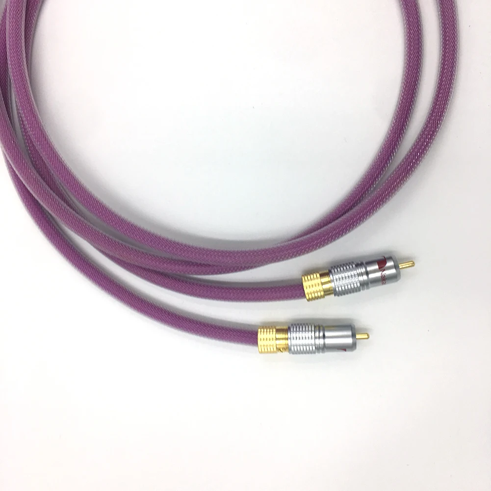 Hifi посеребренный RCA аудио кабель двойное экранирование высокое качество 2RCA к