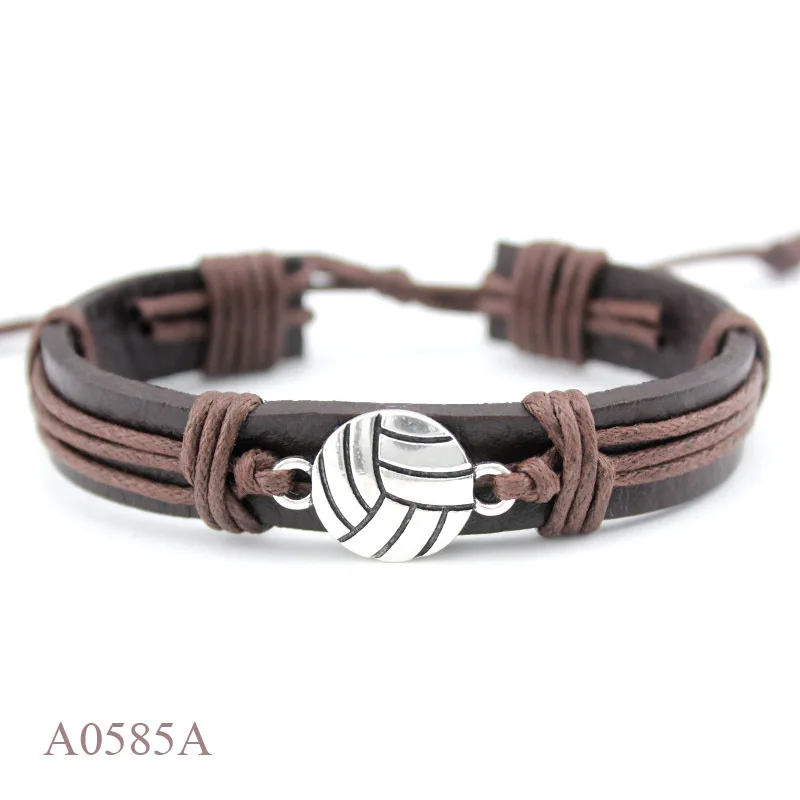 Ручной работы Плетеные футбольные волейбольные ракетки регулируемые браслеты