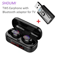 v7 bluetooth earphones tws headset stereo in ear earbuds with mic charge case usb bluetooth adaptor for xiaomi samsung tv mobile