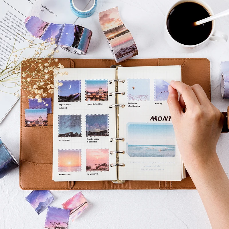 Винтажные дорожные серии Bullet Journal васи лента Ретро-марки кофе декоративная клейкая лента DIY Скрапбукинг наклейка этикетка