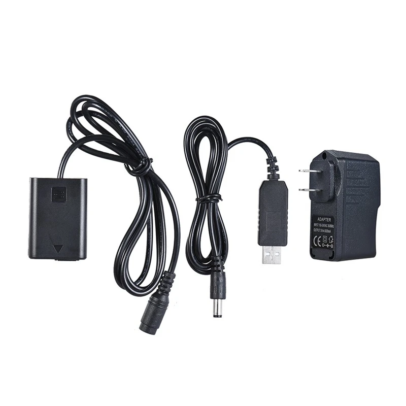 Np-Fw50 аккумулятор + 5 В 3A Usb Кабель-адаптер питания с разъемом для замены Ac-Pw20 Sony
