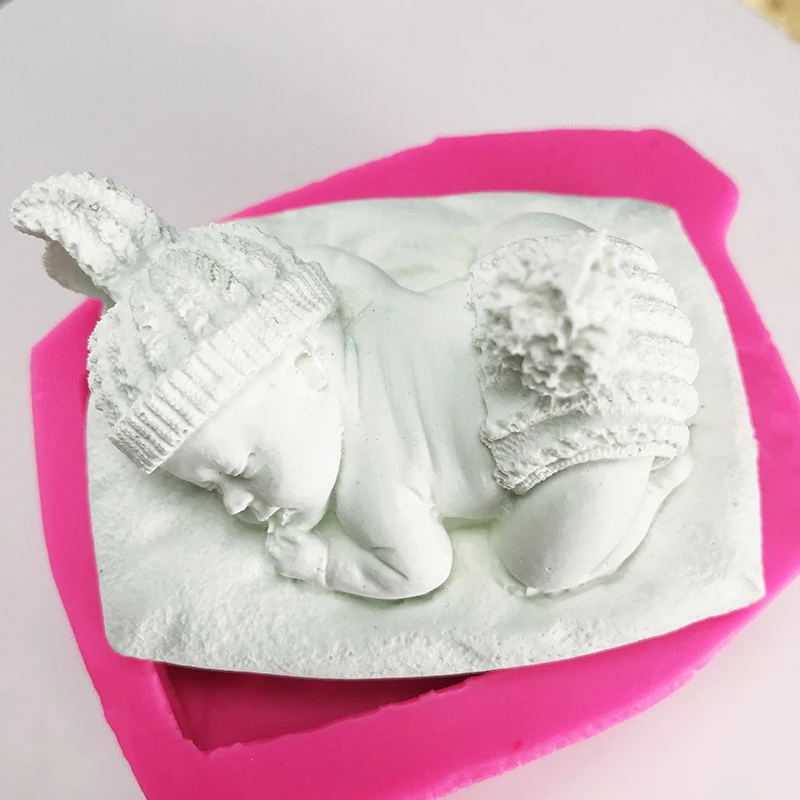 

1 PCS 3D Sleeping Baby Silicone Cake Mold Soap Fondant Chocolate Baking Mould