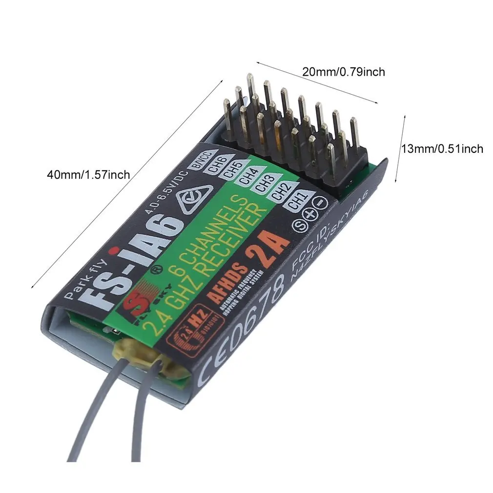 FlySky оригинальный 2 4 ГГц 6CH RC AFHDS FS IA6 IA6B приемник для i6 i10 CT6B T6 i4 передаточный пульт