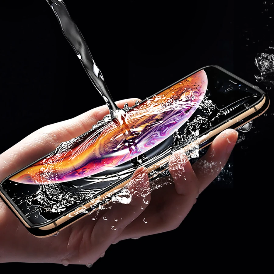 Закаленное стекло 9d с полным покрытием для iphone xs max Защита экрана x xr xsmax изогнутая