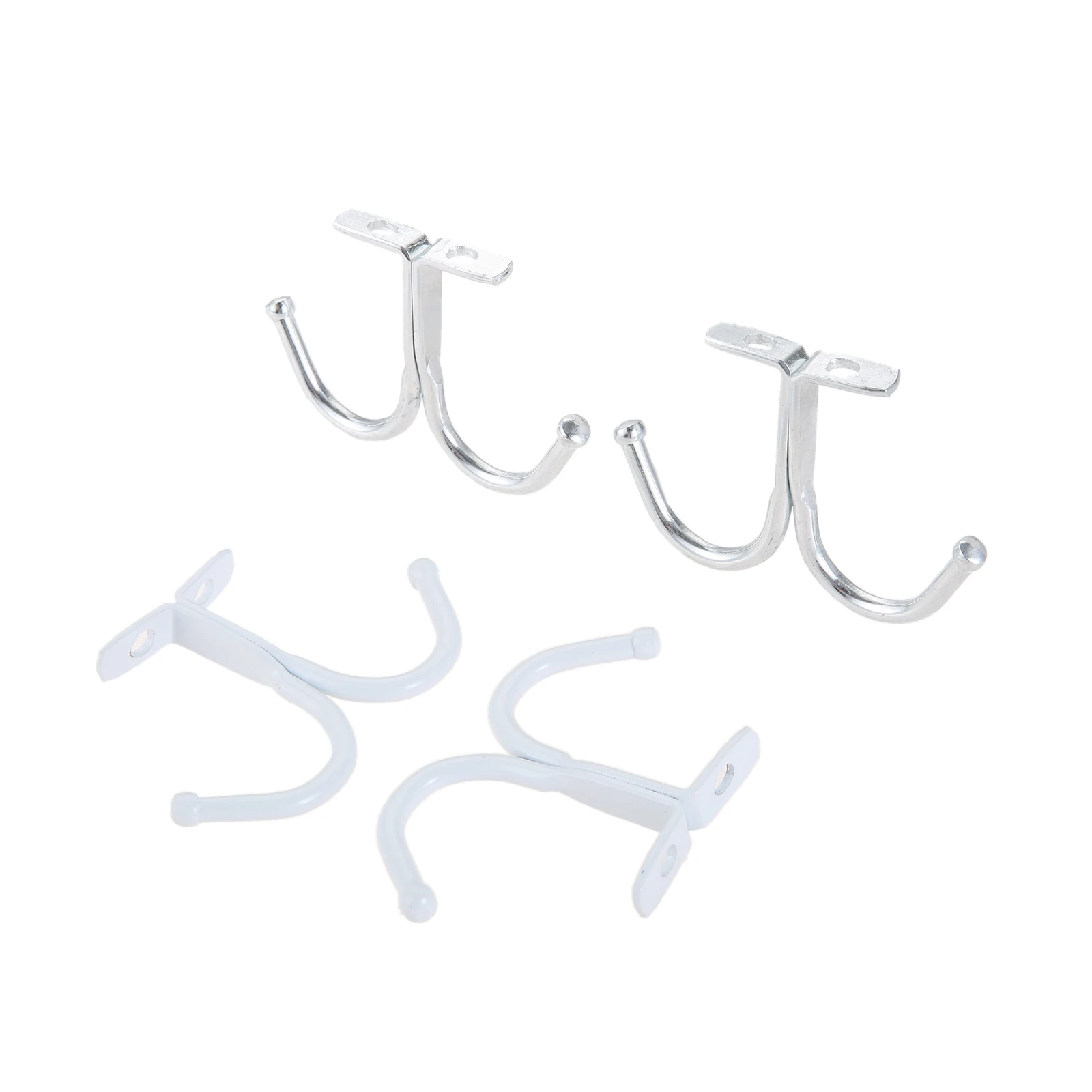 

2pcs Ceiling Prong Hooks Double Head Hanger Ball End Wall Mount Cabinet Solid Alloy 55mm Home Storage Kitchen Bathroom Organizer